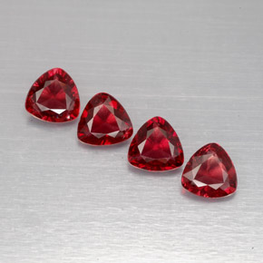 1.84 ct Red Spinel Gemstone, Spinel Gem in Trillion Facet Shape for Sale.