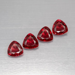1.84 ct Red Spinel Stone, Natural Spinel in Trillion Facet Shape for Sale