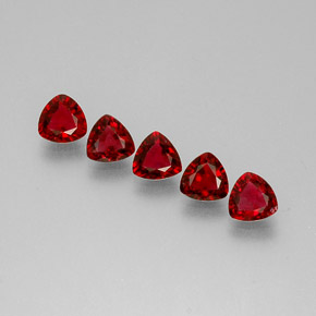 2.46 ct Red Spinel Stone, Natural Spinel in Trillion Facet Shape for Sale