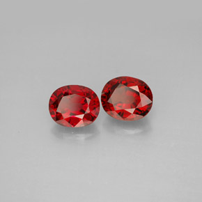 1.62 ct Red Spinel Stone, Natural Spinel in Oval Facet Shape for Sale