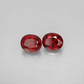 1.67 ct Red Spinel Stone, Natural Spinel in Oval Facet Shape for Sale