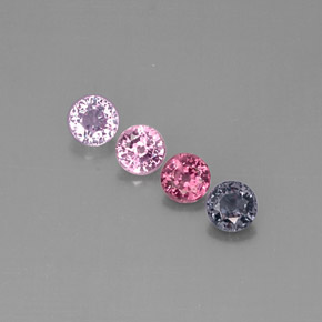 2.50 ct Multicolor Spinel Gemstone, Spinel Gem in Round Facet Shape for Sale.
