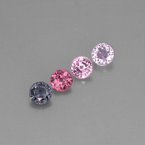 2.50 ct Multicolor Spinel Stone, Natural Spinel in Round Facet Shape for Sale