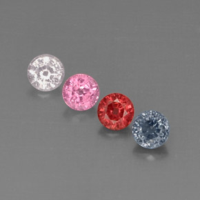 2.50 ct Multicolor Spinel Stone, Natural Spinel in Round Facet Shape for Sale