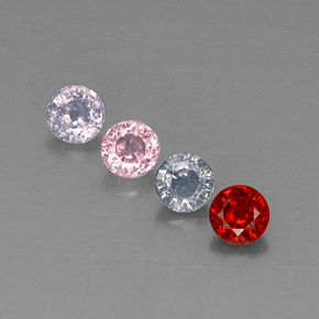 2.59 ct Multicolor Spinel Gemstone, Spinel Gem in Round Facet Shape for Sale.