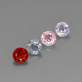 2.59 ct Multicolor Spinel Stone, Natural Spinel in Round Facet Shape for Sale