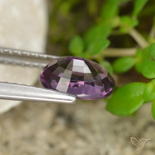 Spinel Gemstone in 7.3 x 5.1 mm Size for Sale, Spinel Stone in Dark Purple Color