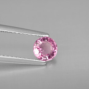 0.59 ct Pink Spinel Stone, Natural Spinel in Round Facet Shape for Sale