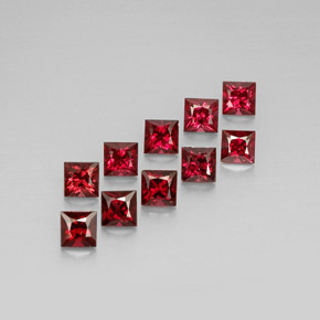 2.66 ct Red Spinel Gemstone, Spinel Gem in Princess-Cut Shape for Sale.
