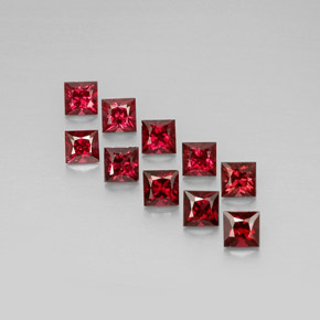 2.66 ct Red Spinel Stone, Natural Spinel in Princess-Cut Shape for Sale