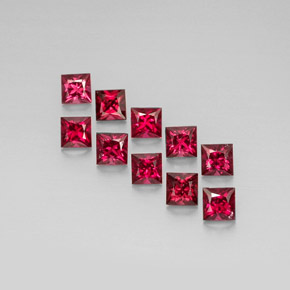 2.74 ct Red Spinel Gemstone, Spinel Gem in Princess-Cut Shape for Sale.