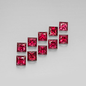 2.74 ct Red Spinel Stone, Natural Spinel in Princess-Cut Shape for Sale