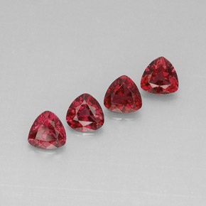 2.01 ct Red Spinel Gemstone, Spinel Gem in Trillion Facet Shape for Sale.
