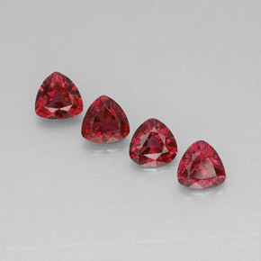 2.01 ct Red Spinel Stone, Natural Spinel in Trillion Facet Shape for Sale