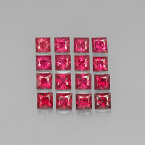 2.45 ct Red Spinel Gemstone, Spinel Gem in Princess-Cut Shape for Sale.