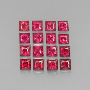 2.45 ct Red Spinel Stone, Natural Spinel in Princess-Cut Shape for Sale