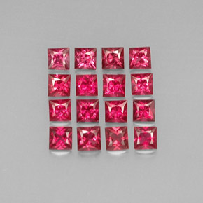 2.62 ct Red Spinel Gemstone, Spinel Gem in Princess-Cut Shape for Sale.