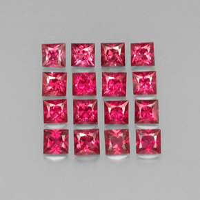 2.62 ct Red Spinel Stone, Natural Spinel in Princess-Cut Shape for Sale