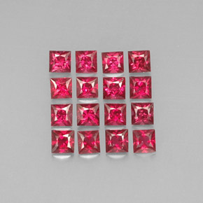 2.54 ct Red Spinel Gemstone, Spinel Gem in Princess-Cut Shape for Sale.