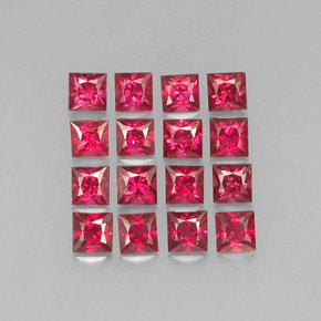 2.54 ct Red Spinel Stone, Natural Spinel in Princess-Cut Shape for Sale