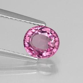 1.18 ct Pink Spinel Stone, Natural Spinel in Oval Facet Shape for Sale