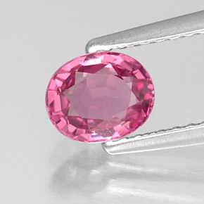 0.84 ct Pink Spinel Gemstone, Spinel Gem in Oval Facet Shape for Sale.