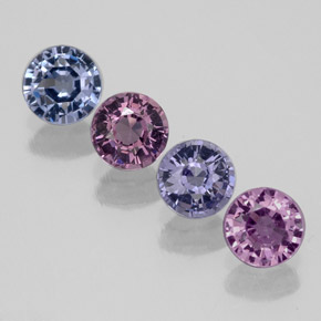 1.37 ct Multicolor Spinel Gemstone, Spinel Gem in Round Facet Shape for Sale.