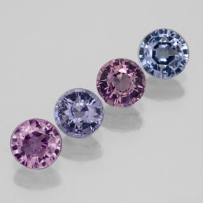 1.37 ct Multicolor Spinel Stone, Natural Spinel in Round Facet Shape for Sale