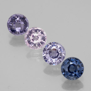 1.42 ctw Multicolor Spinel Gemstones, Spinel Gems in Round Facet Shape for Sale.