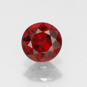 0.68 ct Red Spinel Gemstone, Spinel Gem in Round Facet Shape for Sale.
