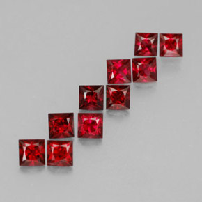 1.71 ct Red Spinel Gemstone, Spinel Gem in Princess-Cut Shape for Sale.