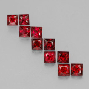 1.71 ct Red Spinel Stone, Natural Spinel in Princess-Cut Shape for Sale