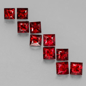 1.63 ct Red Spinel Stone, Natural Spinel in Princess-Cut Shape for Sale