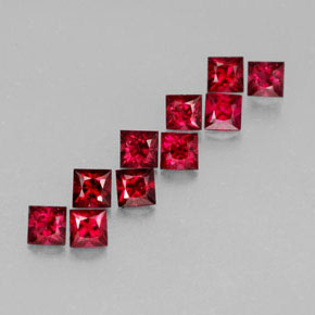 1.64 ct Red Spinel Gemstone, Spinel Gem in Princess-Cut Shape for Sale.