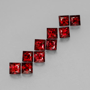 1.79 ct Red Spinel Gemstone, Spinel Gem in Princess-Cut Shape for Sale.