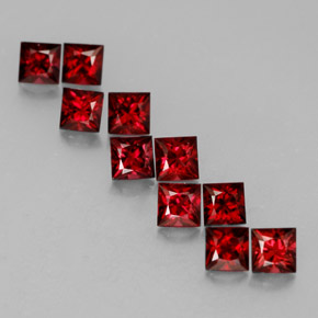 1.79 ct Red Spinel Stone, Natural Spinel in Princess-Cut Shape for Sale