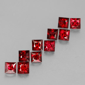 1.70 ct Red Spinel Stone, Natural Spinel in Princess-Cut Shape for Sale