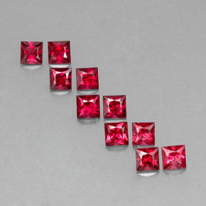 1.68 ct Red Spinel Gemstone, Spinel Gem in Princess-Cut Shape for Sale.