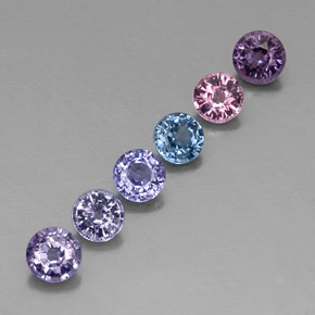 2.74 ct Multicolor Spinel Stone, Natural Spinel in Round Facet Shape for Sale