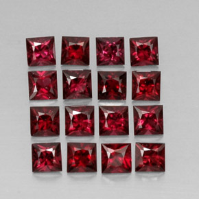 2.86 ct Red Spinel Stone, Natural Spinel in Princess-Cut Shape for Sale
