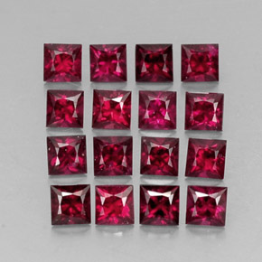 2.90 ct Red Spinel Stone, Natural Spinel in Princess-Cut Shape for Sale