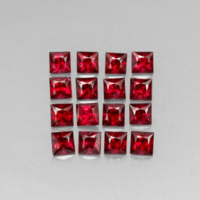 2.74 ct Red Spinel Gemstone, Spinel Gem in Princess-Cut Shape for Sale.