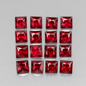 2.74 ct Red Spinel Stone, Natural Spinel in Princess-Cut Shape for Sale