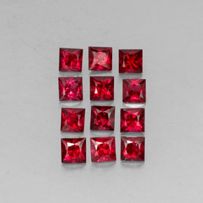 2.09 ct Red Spinel Gemstone, Spinel Gem in Princess-Cut Shape for Sale.
