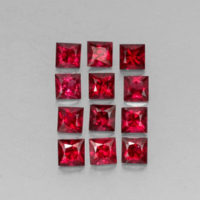 2.09 ct Red Spinel Stone, Natural Spinel in Princess-Cut Shape for Sale