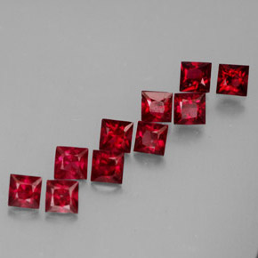 1.60 ct Red Spinel Gemstone, Spinel Gem in Princess-Cut Shape for Sale.