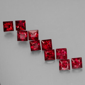 1.60 ct Red Spinel Stone, Natural Spinel in Princess-Cut Shape for Sale