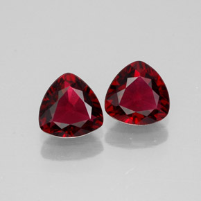 0.95 ct Red Spinel Gemstone, Spinel Gem in Trillion Facet Shape for Sale.