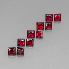 2.78 ct Red Spinel Stone, Natural Spinel in Princess-Cut Shape for Sale
