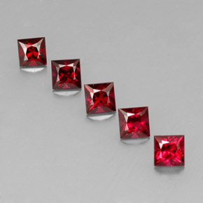 1.96 ct Red Spinel Gemstone, Spinel Gem in Princess-Cut Shape for Sale.